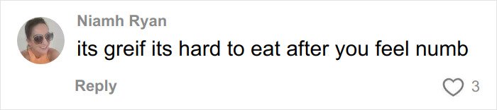 Comment reading its greif its hard to eat after you feel numb, discussing Kelly Osbourne’s latest look and Hollywood attention.