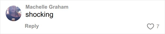 Comment on social media post with user name Machelle Graham expressing shock, related to Kelly Osbourne’s latest look drawing Hollywood attention.