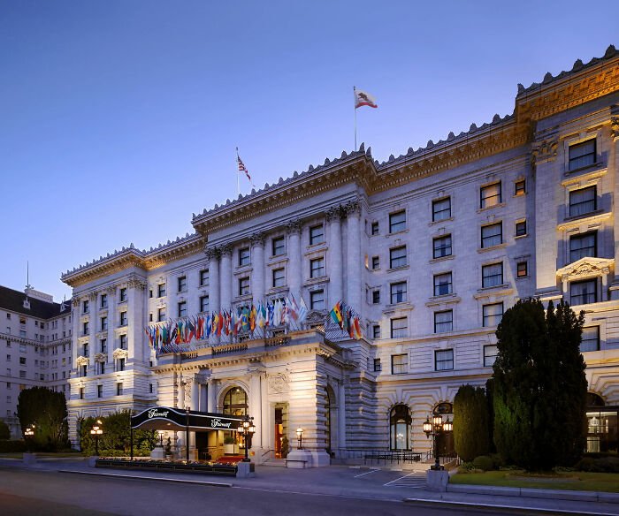 Luxury hotel exterior at dusk related to Tommy Lee Jones’ daughter’s cause of passing revealed after her body found.