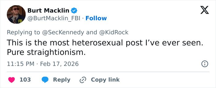 Tweet reaction to RFK Jr.'s deranged new workout video with Kid Rock sparking wild online responses.