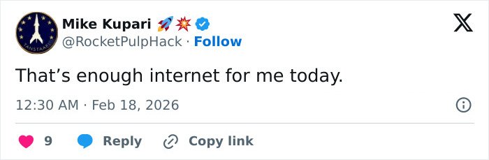 Tweet from Mike Kupari reacting to RFK Jr.'s deranged workout video with Kid Rock, sparking wild social media responses.