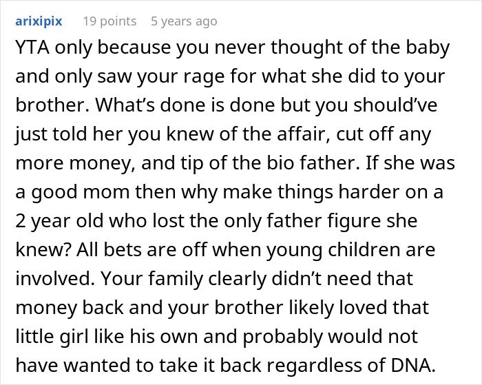 Woman discovers late brother's baby isn’t his after testing suspicions, causing turmoil in sister-in-law’s life.
