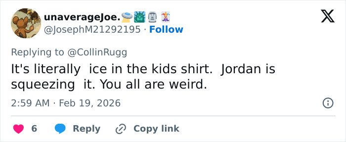 Screenshot of a social media reply discussing Michael Jordan's interaction with a NASCAR driver's 6-year-old son controversy.