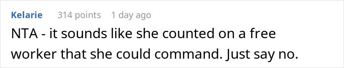 Comment discussing a woman trying to enforce family rules on boyfriend&rsquo;s son who does not live with them.