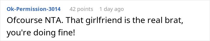 Screenshot of a Reddit comment discussing a woman trying to enforce family rules on her boyfriend&rsquo;s son who doesn't live with them.