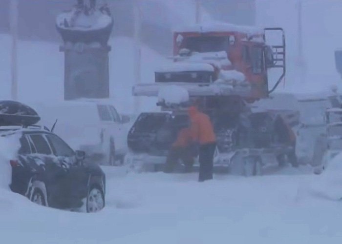 Six mothers involved in a tragic incident during time off, surrounded by snow-covered vehicles and emergency responders.