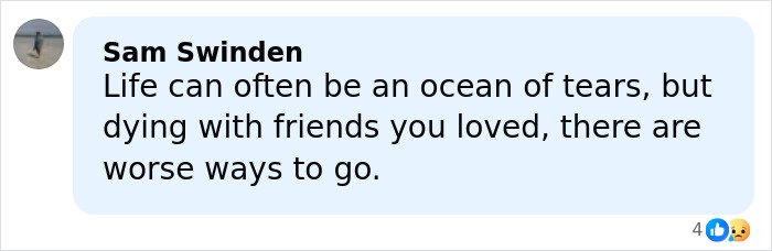 Comment by Sam Swinden reflecting on the tragic incident involving six mothers who lost their lives together.