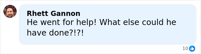 Comment from Rhett Gannon expressing disbelief about climber’s actions before allegedly leaving girlfriend on mountain.