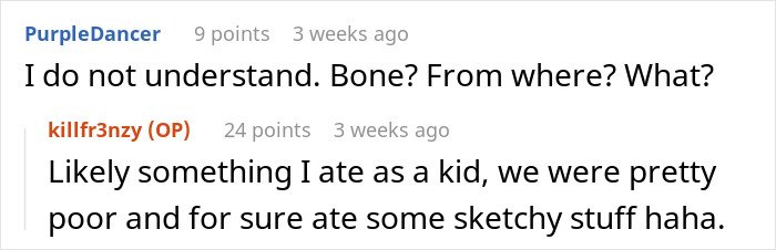 Screenshot of an online forum discussion about a man spending 35 years with throat pain before solving his medical mystery.