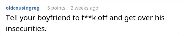 Comment expressing frustration towards a man who can&rsquo;t handle his girlfriend doing maid of honor duties at a wedding.