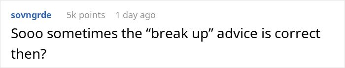 Screenshot of a Reddit comment discussing a man who can&rsquo;t handle his girlfriend doing maid of honor duties at a wedding.