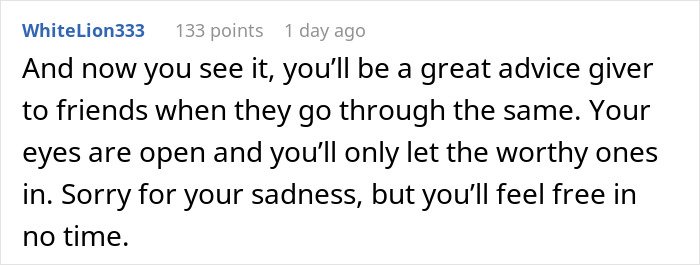 Comment expressing support for someone handling a difficult situation involving a girlfriend&rsquo;s maid of honor duties at a wedding.