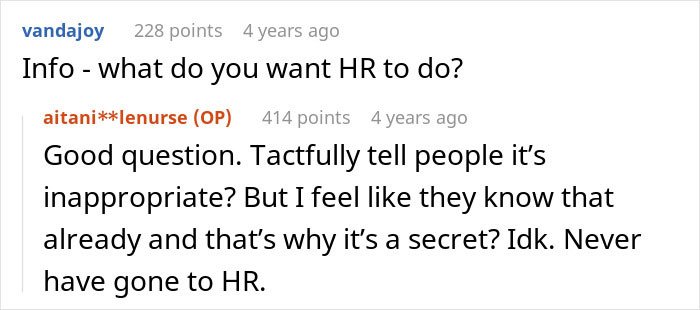 Couple sitting at a table with laptops, discussing after husband learns wife’s work nickname and buys her new bras.