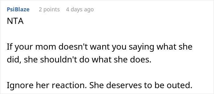 Comment discussing regrets about being honest with therapist leading to mom's trouble with CPS in an online forum post.