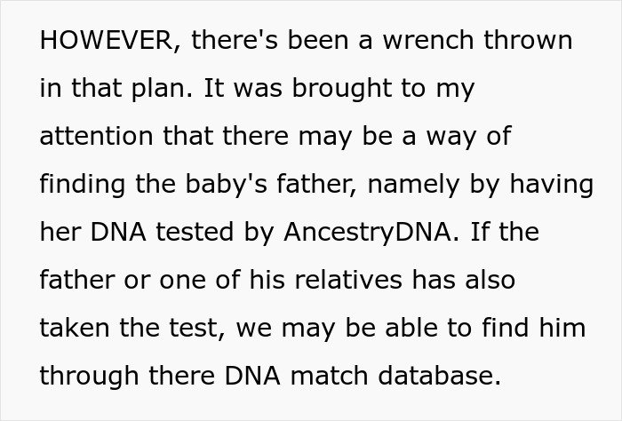 Text discussing a wife&rsquo;s secret exposed after birth of a black child and pleas to husband not to divorce her.