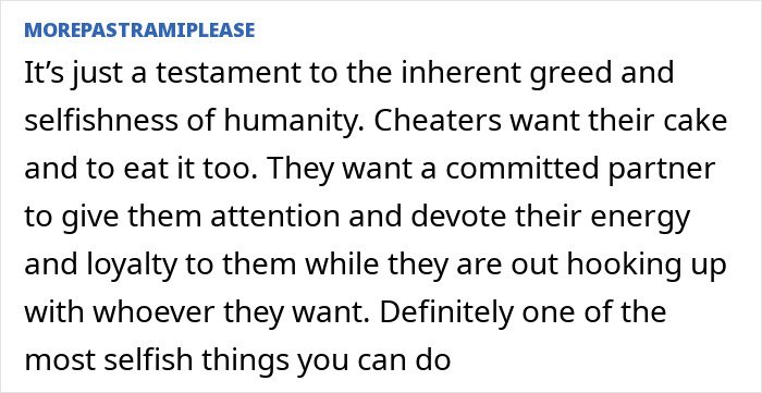 Text excerpt discussing greed and selfishness in relationships, relating to Tim Gunn breaking silence on celibacy.