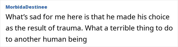 User comment about Tim Gunn breaking silence on heartbreaking reason behind 43 years of celibacy, discussing trauma and its impact.