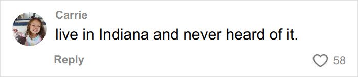 Comment from Carrie on social media, expressing unfamiliarity with the topic related to school employee confession.