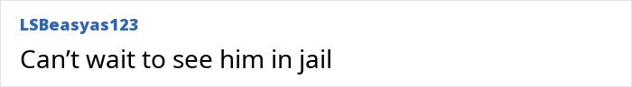 Text post from user LSBeasyas123 saying Can’t wait to see him in jail about Russell Brand sparks outrage with disturbing charges.