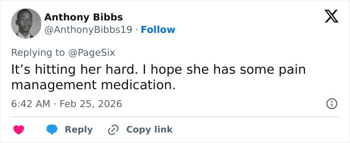 Anthony Bibbs replying to a comment about Christina Applegate giving an update on her multiple sclerosis battle.