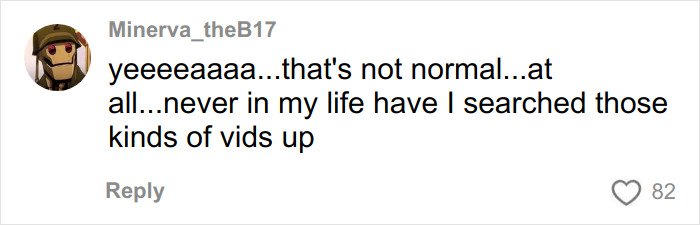 Screenshot of a social media comment expressing shock after discovering disturbing YouTube history, highlighting danger and urgency to escape.