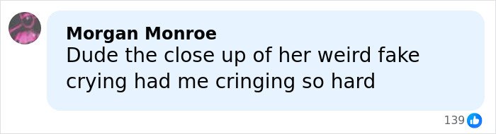 Comment by Morgan Monroe reacting to Erika Kirk going viral for her reaction when Trump mentioned her at the State of the Union.