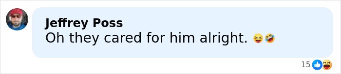 Comment by Jeffrey Poss saying Oh they cared for him alright with laughing emojis, related to Stephen Hawking family&rsquo;s explanation.