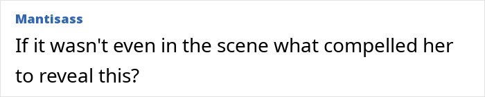 Comment text discussing Amanda Seyfried revealing details about the bizarre prosthetic she wore for a graphic film scene.