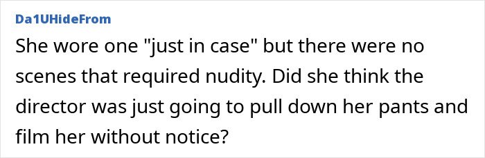 Screenshot of a comment discussing Amanda Seyfried revealing details of a bizarre prosthetic for a graphic film scene.