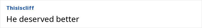 Comment saying he deserved better, related to Eric Dane’s scandalous lifestyle and downward spiral questions.