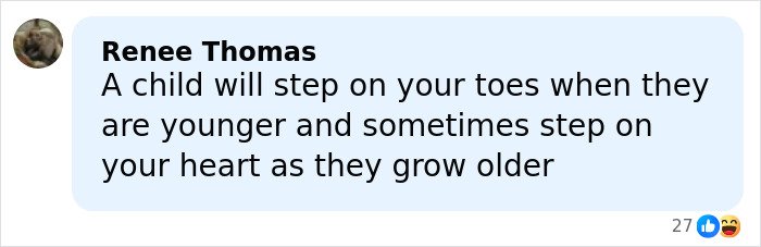 Comment by Renee Thomas about children stepping on toes and hearts, related to Brad Pitt's kids and their relationship message in mom's movie.