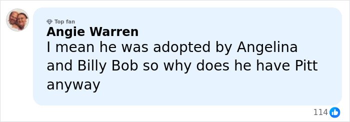 Comment about Brad Pitt’s kids discussing their relationship in context of mom’s new movie on social media.