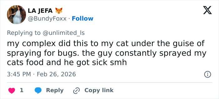 Screenshot of a tweet describing disturbing acts discovered via security footage after multiple ER visits involving a roommate.