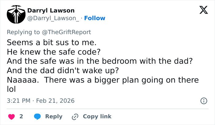 Tweet discussing suspicions around the adoptive father’s slaying involving an 11-year-old accused child.