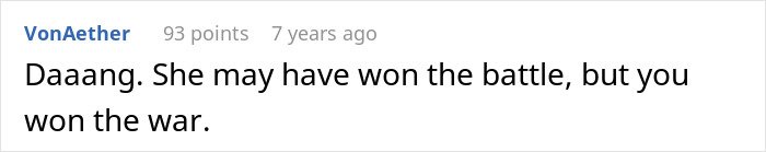 Comment text on screen reading sassy teen puts grandma in her place while making mom proud in a family discussion thread.