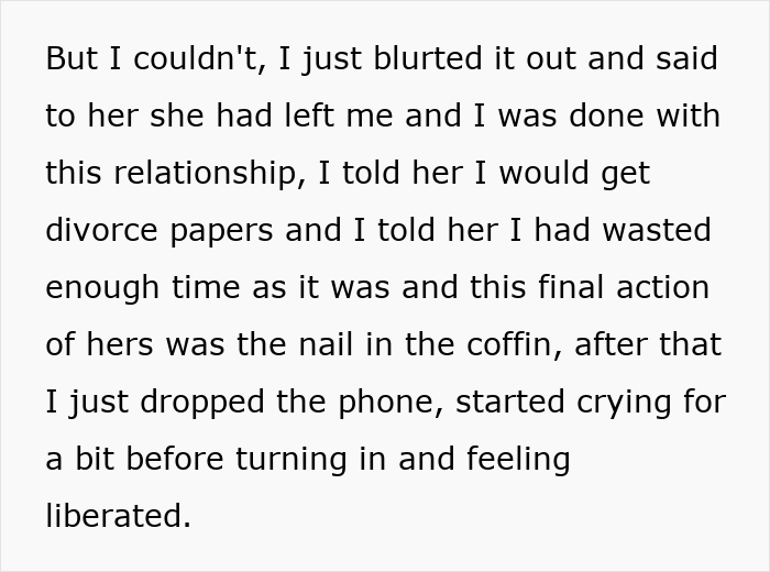 Text excerpt showing a man&rsquo;s emotional reaction after his wife leaves, highlighting themes of second chances in relationships.