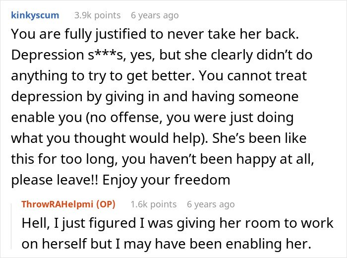 Internet user comments on man giving wife a second chance after she leaves and begs him to take her back.