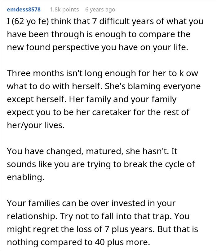 Commenter reflects on a man giving his wife a second chance after she leaves and begs him to take her back.