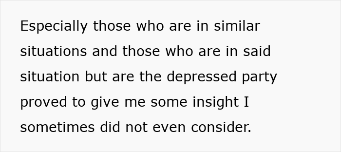 Text about insight from people in similar situations, relating to a man giving wife a second chance after she leaves.
