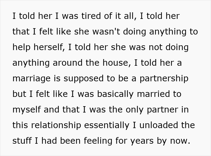 Man expresses feelings of being alone in marriage and gives wife a second chance after she leaves and begs to return.