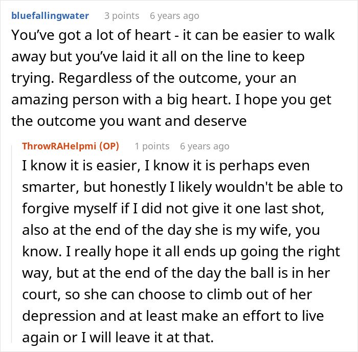 Online discussion about a man giving his wife a second chance after she leaves and begs him to take her back.