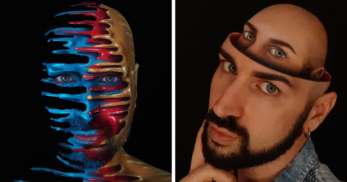 Italian Artist Uses His Body As A Canvas To Create Convincing Optical Illusions (30 New Pics)