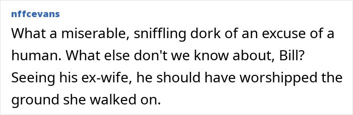 Comment criticizing Bill Gates amid Epstein scandal, mentioning apology and affairs with Russians in black text on white background.