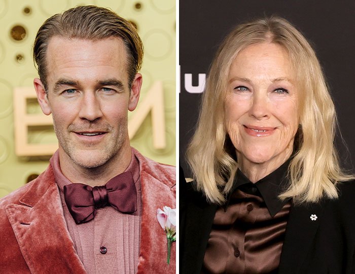 Side-by-side photos of two actors at events, illustrating colon cancer breakthrough related to illness awareness.