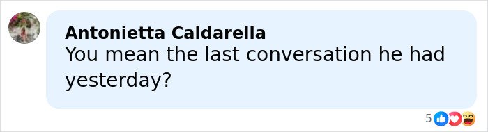 Message from Antonietta Caldarella asking about the last conversation Jeffrey Epstein’s brother had yesterday.
