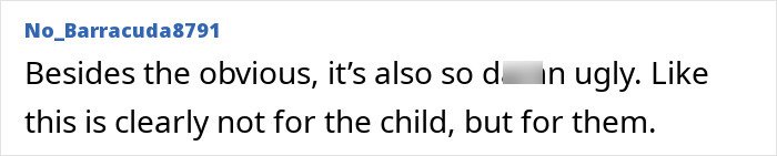 Comment criticizing Travis Scott and Kylie Jenner&rsquo;s kids birthday party theme as appalling and unsuitable for the child.