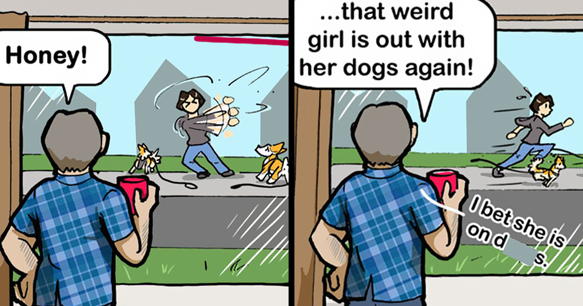 Adventures Of Living With Two Rescue Dogs: 22 Comics I’ve Made
