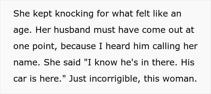 Man stressed and paranoid outside his home, anxious about unhinged neighbor knocking persistently.