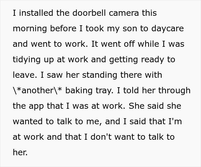 Text description of a stressed man feeling paranoid about an unhinged neighbor who won&rsquo;t leave him alone at home.