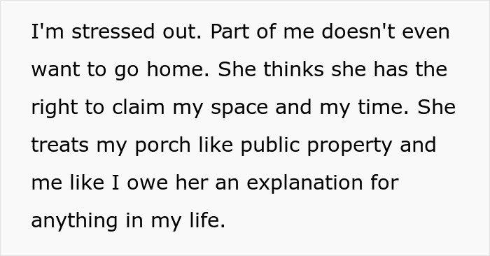 Man stressed and paranoid about going home after annoying unhinged neighbor invades his space and time.